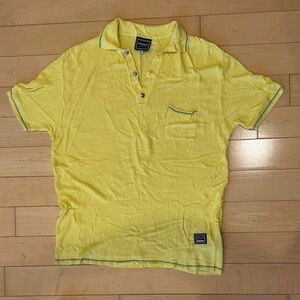 Vintage Versace Collection Yellow Knit Polo Shirt